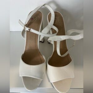 Elegant White Strappy Heels